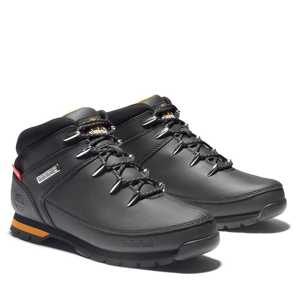 Botas de Montaña Timberland Hombre Euro Sprint Mid Negras - Chile WIV-852061